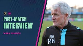 Mark Hughes speaks after Harrogate defeat