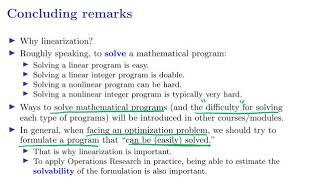 [OR1-Modeling] Lecture 4: Nonlinear Programming #12 Remarks: why linearization