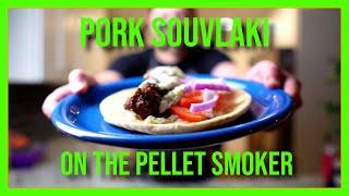 How to smoke Pork Souvlaki Skewer Gyros on the pellet grill!