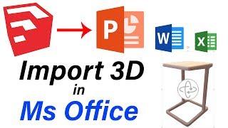 Import 3D Model in PowerPoint | SketchUp to Microsoft Office