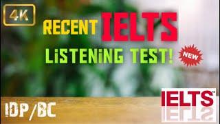 RECENT IELTS LISTENING TEST 1  FULL LISTENING MOCK TEST!