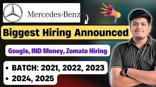 Mercedes Benz Biggest Hiring Announced | Off Campus Drive 2025, 2024, 2023, 2022, 2021 BATCH