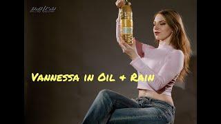 Vanessa in oil & rain ... (Trailer) #wetlook #wetjeans #beauty
