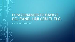 FUNCIONAMIENTO BÁSICO DEL PANEL HMI