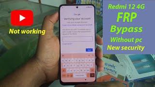 Redmi 12 4G frp bypass without pc (new security update)
