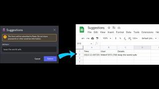 Link Form to Google spreadsheet In A minute  | Discord