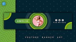 Create a Modern YouTube Banner In Just 5 Minutes Using Mobile in PixelLab