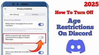 How To Turn Off Age Restrictions On Discord (2025)