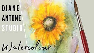 Sunflower for the Ukraine - easy watercolour tutorial