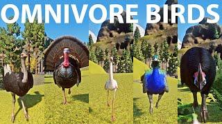 Omnivore Birds Category Speed Races in Planet Zoo included Turkey, Flamingo, Cassowary etc