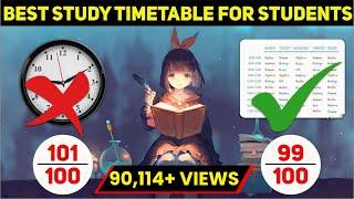 Best study timetable | Best timetable for students | Exam | Letstute