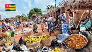 Largest Rural village market day Zafi in Togo west Africa. Cost of living in my African village