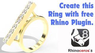 Create Engagement Ring in Rhino with FREE Plugin for Rhino 3D.
