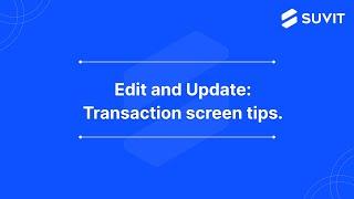 Sales/Purchase: Transaction screen tips.