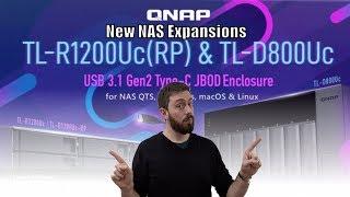 QNAP TL-D800UC and TL-R1200UC USB 3.1 Gen 2 JBOD Expansion Chassis