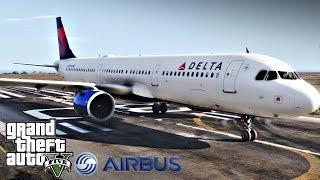 GTA 5 Mods - Airbus A321-Neo (Flying From Los Santos with Delta Airlines)