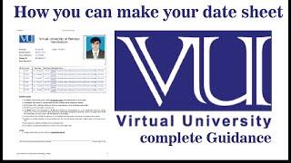 How to make date sheet of VU | virtual university date sheet make in Urdu | AHLP TECH #vu #datesheet