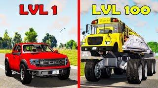 Level 1 Rookie vs. Level 100 Boss #4 - Beamng drive