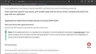 How to Apply for Work Permit Canada Online Step by Step with LMIA Full form filling