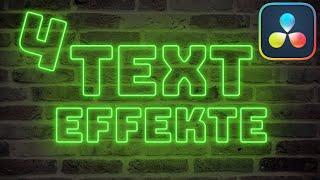 4 Text Effekte - Kostenlos selbst erstellen | DaVinci Resolve Tutorial Deutsch