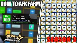 [Season 3] New Way To AFK Farm Star Pass Tiers +EXP Units | All Star Tower Defense ROBLOX