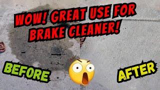 AMAZING! Cleaned oil stain from concrete in minutes!