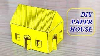 Origami paper House 3D / How to make House with single paper / DIY paper house