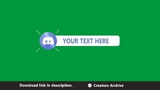 Discord Lower Third Green Screen [CALT031] | Creators Archive