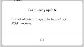 Can't Verify MIUI 10 Update Package How To Install