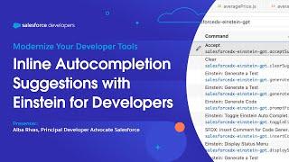 Inline Autocompletion Suggestions with Einstein for Developers | Modernize your Developer Tools