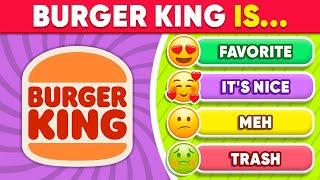 Tier List Rank Fast Food Restaurants from Favorite to Trash  Food Quiz | Daily Quiz