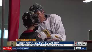 Wish granted for boy who wanted to be a hockey player