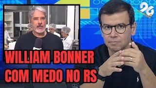 William Bonner cobra mais segurança para profissionais da Rede Globo na cobertura do RS