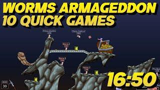 Worms Armageddon - 10 Quick Games in 16:50 (WR)