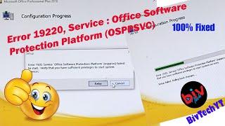 Error 1920 || Office Software Protection Platform Failed to Start Resolved  Office 2010  2024 ||