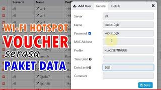 Tutorial Membuat Paket Voucher Sistem Kuota dengan MIKHMON
