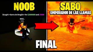 FINAL DE NOOB a SABO en BLOX FRUITS SABO CONSIGUE EL DRAGON TALON EP.11