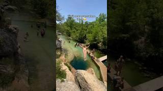 DIVING into a 120 FOOT DEEP HOLE  #cliffdiving #cliffjumping