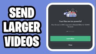 (Updated Vid In Desc) Send Files Larger Than 8 MB On Discord Without Nitro // iOS Discord Glitch