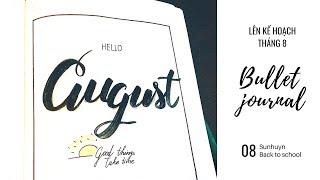 BULLET JOURNAL THÁNG 8  Plan with me August Sunhuyn