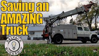 I RESCUED an old AUGER Crane Truck!!! ~ Is a DIGGER DERRICK the ULTIMATE all around Service Truck?