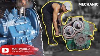 Restoration Of Engine Gearbox 135A - How To Repair | Mechanic VietNam