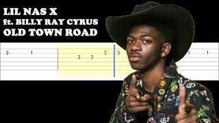 Lil Nas X ft. Billy Ray Cyrus - Old Town Road (Easy Guitar Tabs Tutorial)