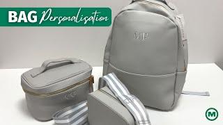 Embroidery personalisation on bags