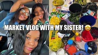 CHRISTMAS CAME EARLY!  My sister is here + Market Vlog Unboxing 