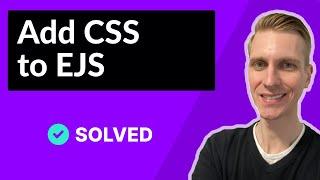 Adding CSS File to EJS