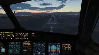 United A321 IAE Landing at Las Vegas, Harry Reid International Airport | X-Plane 12