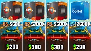 RYZEN 5 5600 vs RYZEN 7 5700X vs RYZEN 5 5600X vs i5-12600K | Test in 6 Games