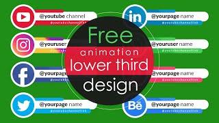 Social Media Lower Thirds Animation | Free Social Media Lower Third Templates for Adobe Photoshop