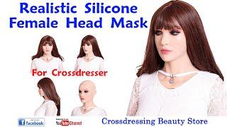 Realistic Silicone Female Head Mask for Crossdresser | Halloween Beauty Face for Crossdresser